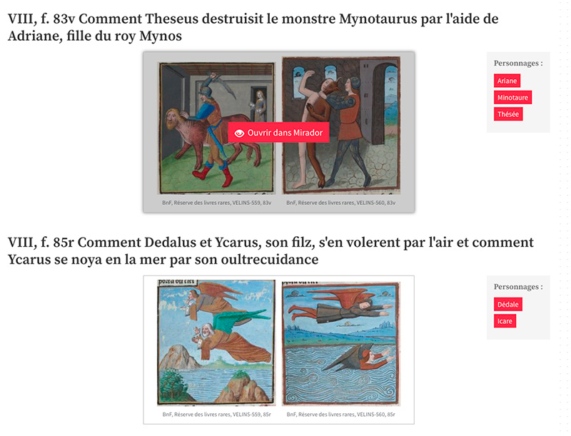 Démo Biblissima Ovide moralisé - annotations IIIF